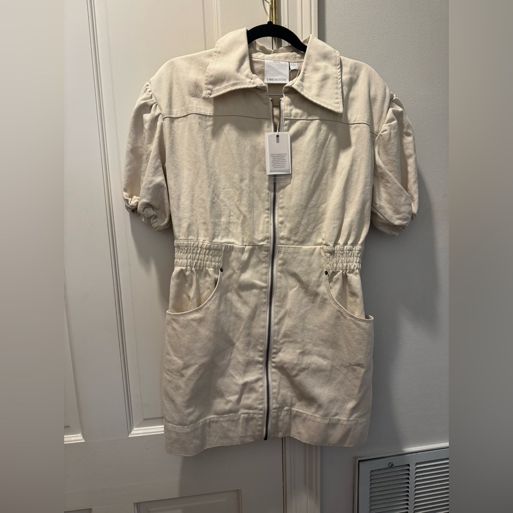 C/MEO Collective Cream Denim Dress